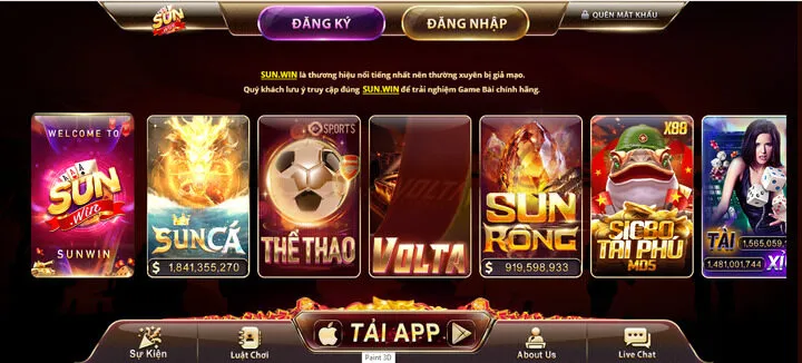Phân biệt Sunwin chính hãng và giả mạo thông qua giao diện
